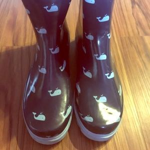 Navy Rainboots w/ Whales